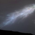 Sun Rays Filtering Through Rare Martian Clouds Captured in a Photographic First