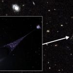 Hubble Detects Runaway Black Hole Leaving a Trace of Newly Formed Stars