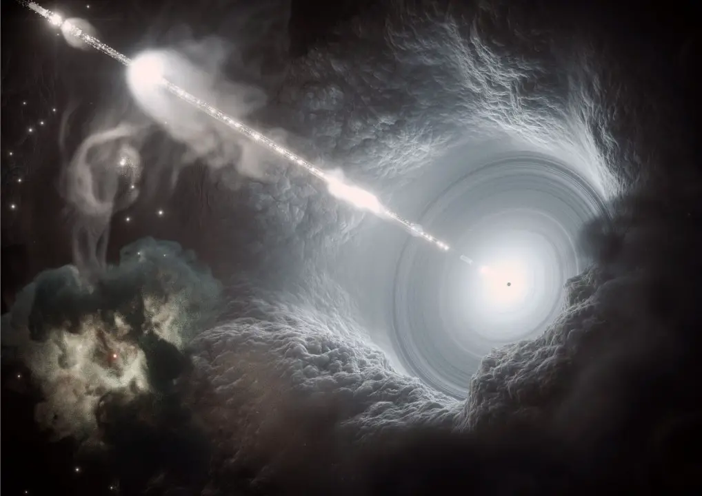 A Supermassive Black Hole Shot A Light-Speed Jet Pointing Straight Toward Earth 