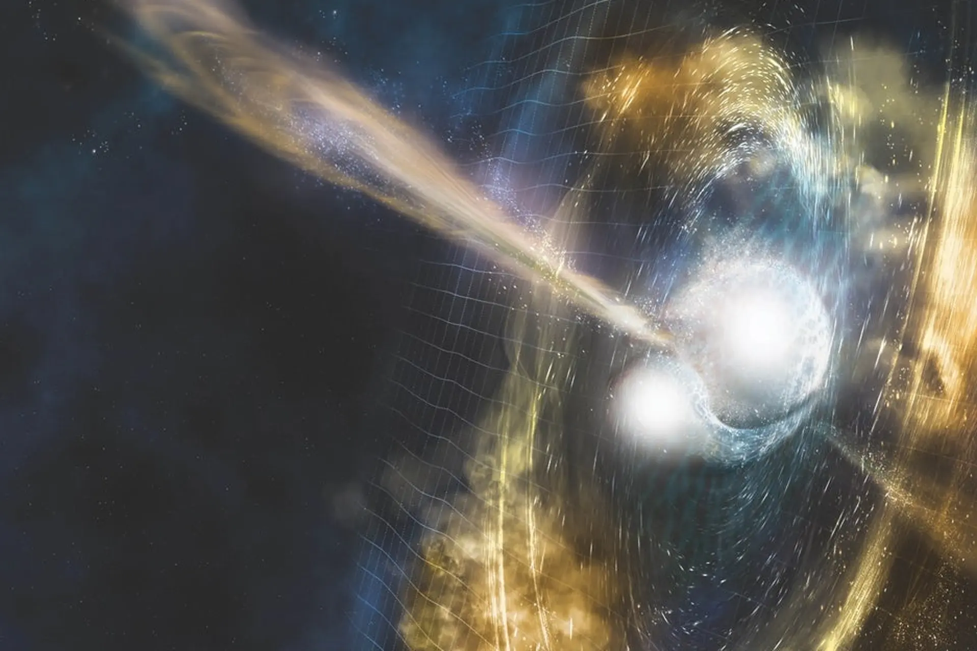 Hubble captures collision of neutron stars, forming a black hole and ‘birth atoms’