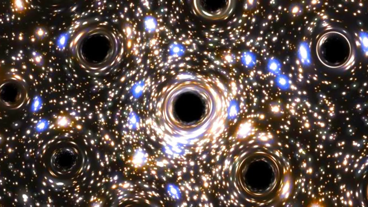 A swarm of black holes has been detected moving through the Milky Way