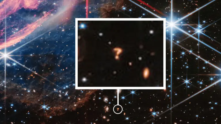 James Webb Space Telescope spies giant cosmic question mark in deep space (photo)